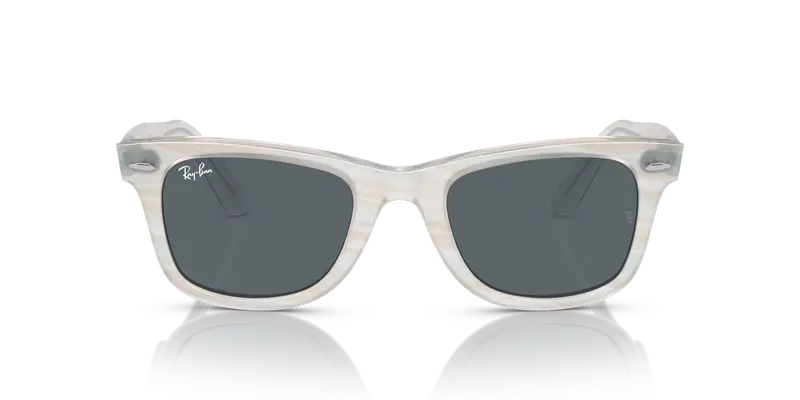 Ray - Ban Unisex RB2140 WAYFARER 1407R5 Occhiali da sole Acetato Azzurro Blu Squadrata Normale miniatura 2