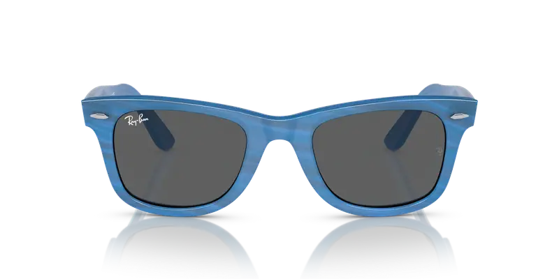 Ray - Ban Unisex RB2140 WAYFARER 1409B1 Occhiali da sole Acetato Blu Grigio Squadrata Normale miniatura 2