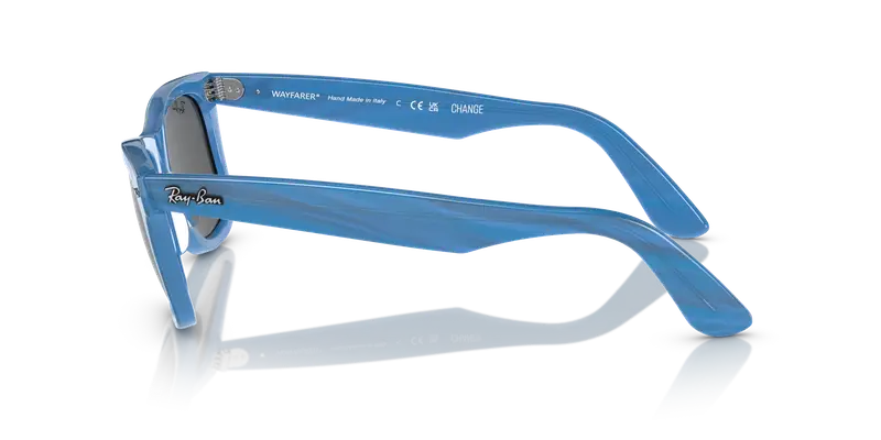 Ray - Ban Unisex RB2140 WAYFARER 1409B1 Occhiali da sole Acetato Blu Grigio Squadrata Normale miniatura 3