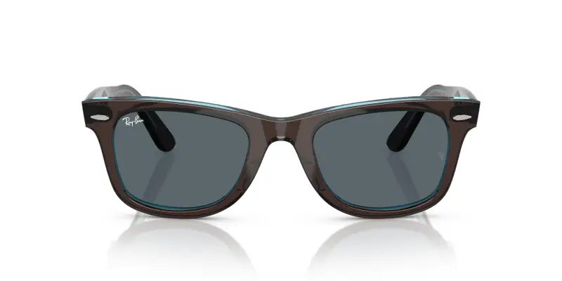 Unisex RB2140 WAYFARER 1446R5 Occhiali da sole Acetato Marrone Blu Squadrata Normale miniatura 3