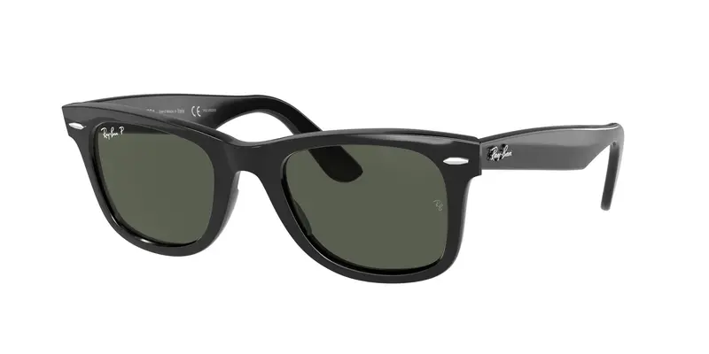 Ray - Ban Unisex RB2140 WAYFARER 901/58 Occhiali da sole Acetato Nero Verde Squadrata Polarizzata