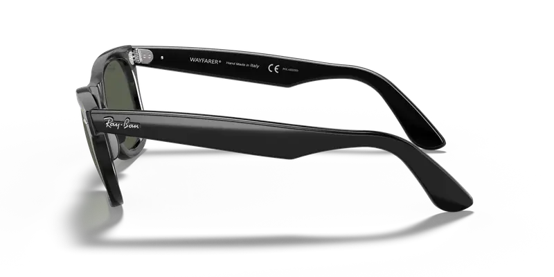 Ray - Ban Unisex RB2140 WAYFARER 901/58 Occhiali da sole Acetato Nero Verde Squadrata Polarizzata miniatura 3
