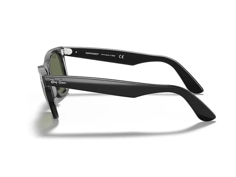 Ray - Ban Unisex RB2140 WAYFARER 901 Occhiali da sole Acetato Nero Verde G15 Squadrata Normale miniatura 2
