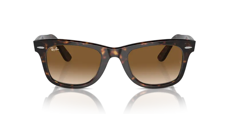 Ray - Ban Unisex RB2140 WAYFARER 902/51 Occhiali da sole Acetato Tartaruga Marrone Squadrata Normale miniatura 2