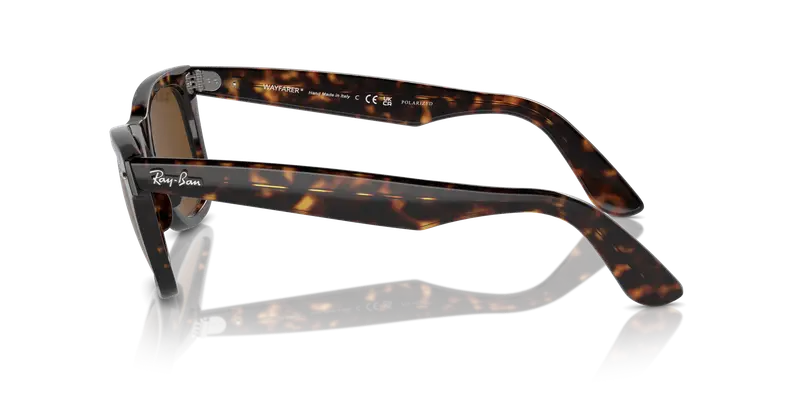 Ray - Ban Unisex RB2140 WAYFARER 902/57 Occhiali da sole Acetato Tartaruga Marrone Squadrata Polarizzata miniatura 3