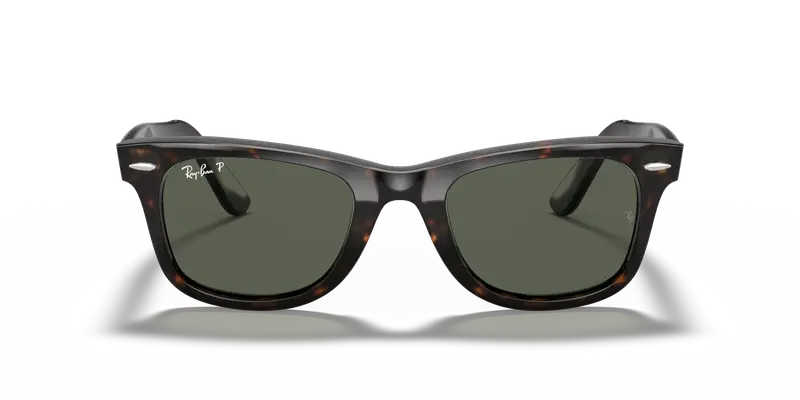 Ray - Ban Unisex RB2140 WAYFARER 902/58 Occhiali da sole Acetato Tartaruga Verde Squadrata Polarizzata miniatura 2
