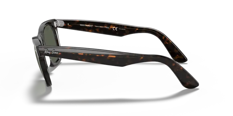 Ray - Ban Unisex RB2140 WAYFARER 902/58 Occhiali da sole Acetato Tartaruga Verde Squadrata Polarizzata miniatura 3