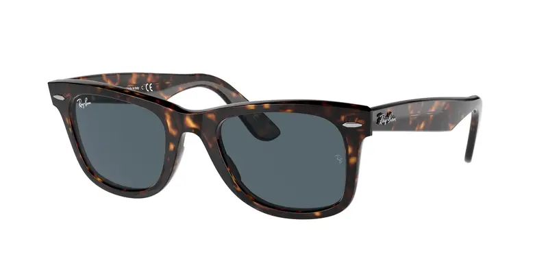 Ray - Ban Unisex RB2140 WAYFARER 902/R5 Occhiali da sole Acetato Tartaruga Blu Squadrata Normale