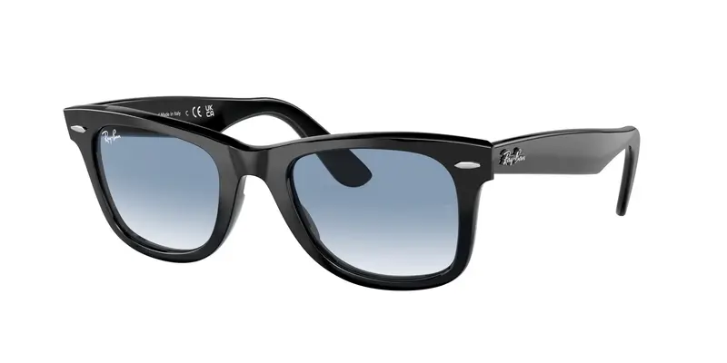 Ray - Ban Unisex RB2140F WAYFARER 901/3F Occhiali da sole Acetato Nero Blu Squadrata Normale
