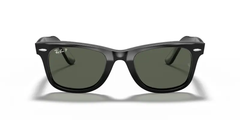 Unisex RB2140F WAYFARER 901/58 Occhiali da sole Acetato Nero Verde G15 Squadrata Polarizzata miniatura 3