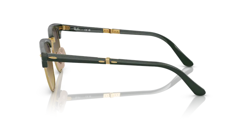 Ray - Ban Unisex RB2176 CLUBMASTER FOLDING 136885 Occhiali da sole Acetato Verde Marrone Squadrata Normale Sfumato miniatura 3