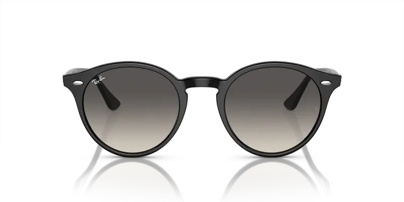 Ray - Ban Unisex RB2180 601/11 Occhiali da sole Acetato Nero Grigio Rotonda Normale Sfumato miniatura 2
