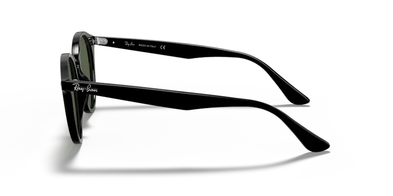 Ray - Ban Unisex RB2180 601/71 Occhiali da sole Iniettato Nero Verde Rotonda Normale miniatura 3