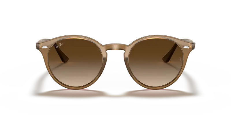 Ray - Ban Unisex RB2180 616613 Occhiali da sole Iniettato Marrone Marrone Rotonda Normale Sfumato miniatura 2