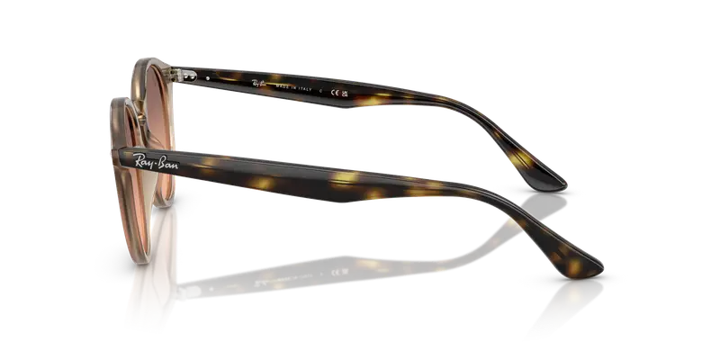 Ray - Ban Unisex RB2180 678846 Occhiali da sole Acetato Beige Rosa Rotonda Normale Sfumato miniatura 3