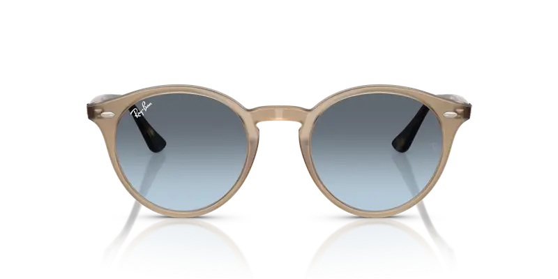 Ray - Ban Unisex RB2180 6788V1 Occhiali da sole Acetato Beige Blu Rotonda Normale Sfumato miniatura 2