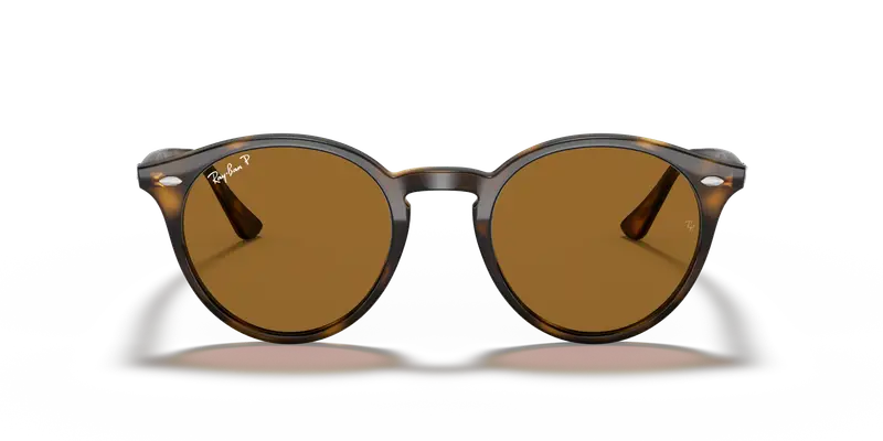 Ray - Ban Unisex RB2180 710/83 Occhiali da sole Iniettato Tartaruga Rotonda Polarizzata miniatura 2