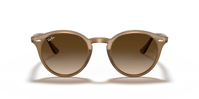 Ray - Ban Unisex RB2180F 616613 Occhiali da sole Acetato Marrone Marrone Pantos Normale Sfumato miniatura 2