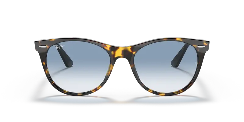 Ray - Ban Unisex RB2185 WAYFARER II 13323F Occhiali da sole Plastica Havana Blu Pantos Sfumato miniatura 2