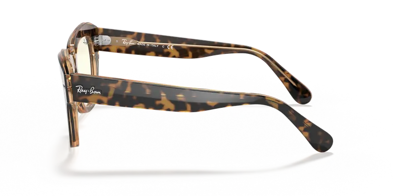 Ray - Ban Unisex RB2186 STATE STREET 1292BL Occhiali da sole Acetato Oro Trasparente Squadrata Fotocromatiche miniatura 3