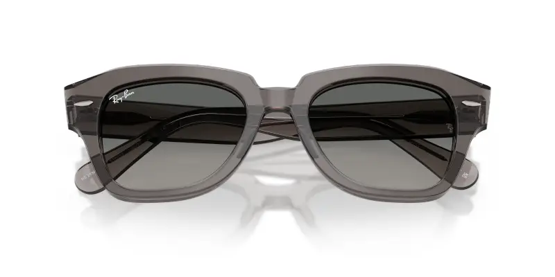 Unisex RB2186 STATE STREET 136971 Occhiali da sole Acetato Grigio Grigio Squadrata Normale Sfumato miniatura 2