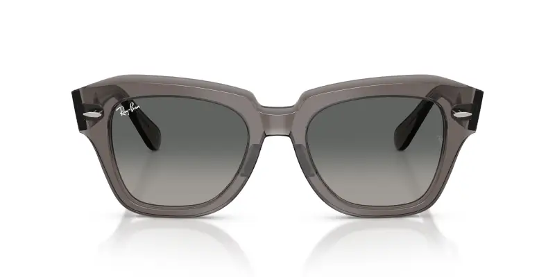 Unisex RB2186 STATE STREET 136971 Occhiali da sole Acetato Grigio Grigio Squadrata Normale Sfumato miniatura 3