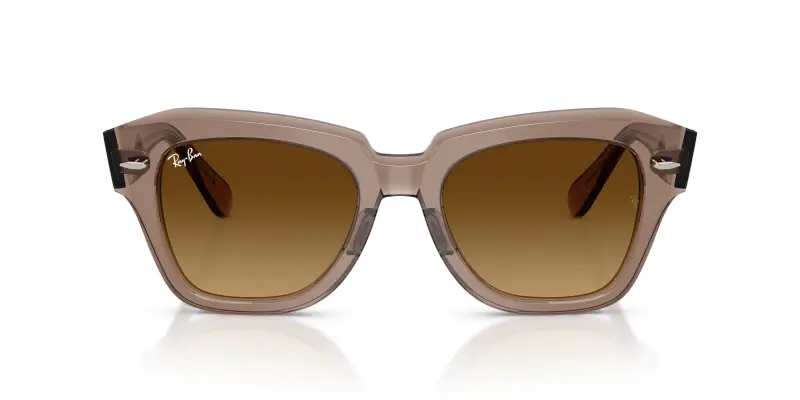 Unisex RB2186 STATE STREET 682785 Occhiali da sole Acetato Marrone Marrone Squadrata Normale Sfumato miniatura 3