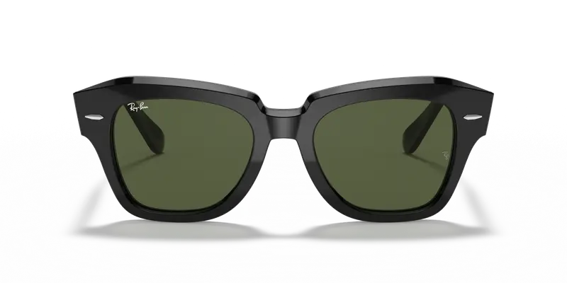Ray - Ban Unisex RB2186 STATE STREET 901/31 Occhiali da sole Acetato Nero G15 Squadrata Normale miniatura 2