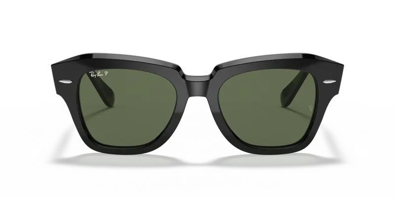 Ray - Ban Unisex RB2186 STATE STREET 901/58 Occhiali da sole Acetato Nero G15 Squadrata Polarizzata miniatura 2