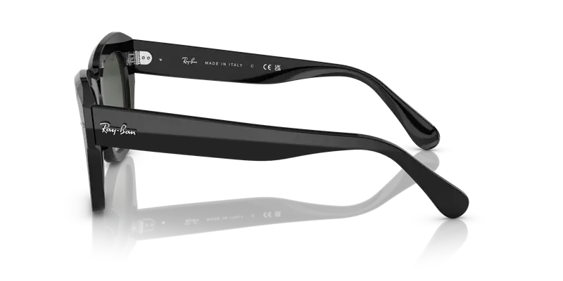 Ray - Ban Unisex RB2186 STATE STREET 901/71 Occhiali da sole Acetato Nero Grigio Squadrata Normale Sfumato miniatura 3