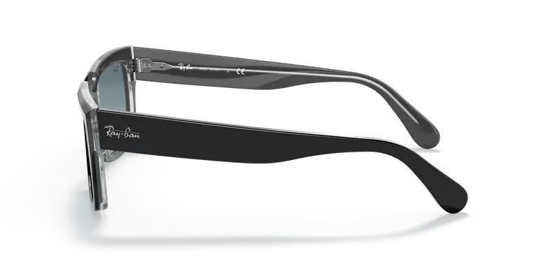 Ray - Ban Unisex RB2191 INVERNESS 12943M Occhiali da sole Acetato Nero Blu Squadrata Normale Sfumato miniatura 3