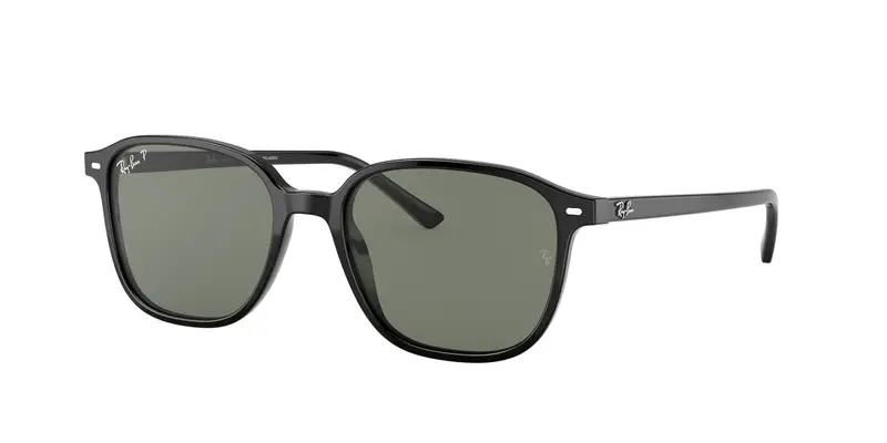 Ray - Ban Unisex RB2193 LEONARD 901/58 Occhiali da sole Acetato Nero G15 Squadrata Polarizzata