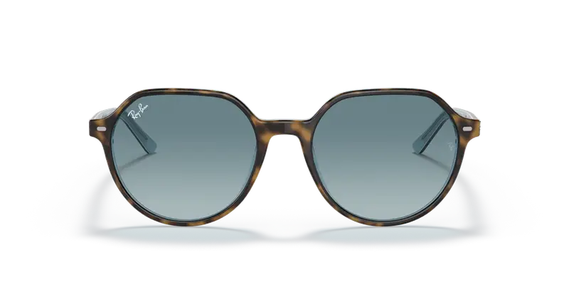 Ray - Ban Unisex RB2195 THALIA 13163M Occhiali da sole Acetato Marrone Blu Squadrata Normale Sfumato miniatura 2