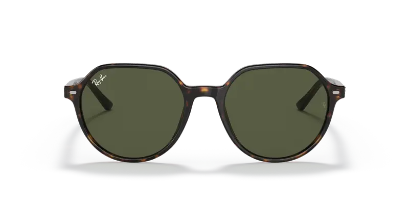 Ray - Ban Unisex RB2195 THALIA 902/31 Occhiali da sole Acetato Tartaruga Verde Squadrata Normale miniatura 2