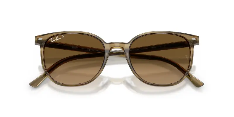 Unisex RB2197 ELLIOT 1439M2 Occhiali da sole Acetato Verde Marrone Squadrata Polarizzata miniatura 2