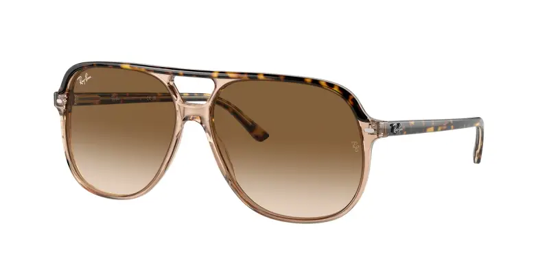 Unisex RB2198 BILL 129251 Occhiali da sole Acetato Oro Marrone Squadrata Normale Sfumato