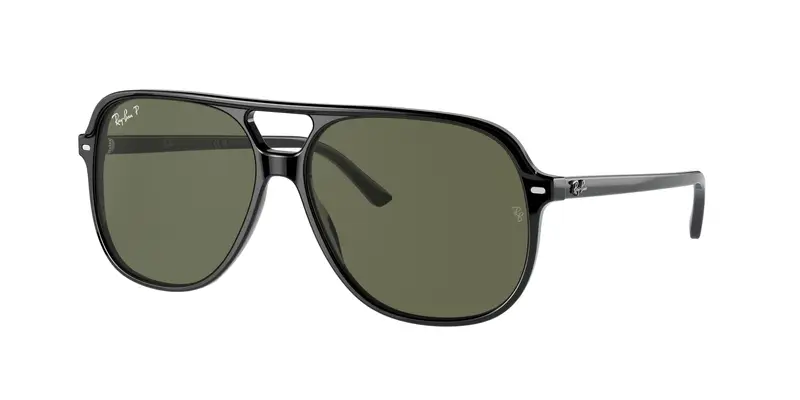 Ray - Ban Unisex RB2198 BILL 901/58 Occhiali da sole Acetato Nero G15 Squadrata Polarizzata