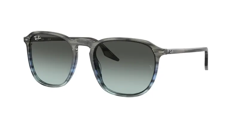 Ray - Ban Unisex RB2203  1391GK Occhiali da sole Acetato Blu Blu Squadrata Normale Sfumato