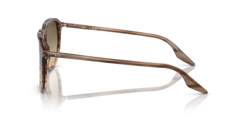 Ray - Ban Unisex RB2203 13920A Occhiali da sole Acetato Marrone Marrone Squadrata Normale Sfumato miniatura 3