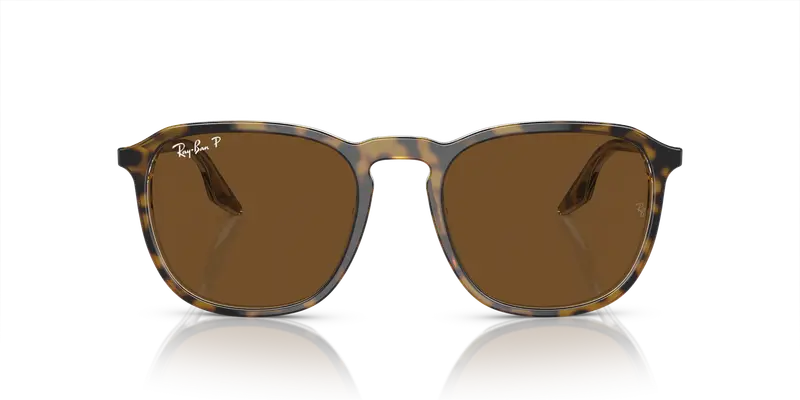 Ray - Ban Unisex RB2203 139357 Occhiali da sole Acetato Tartaruga Marrone Squadrata Polarizzata miniatura 2