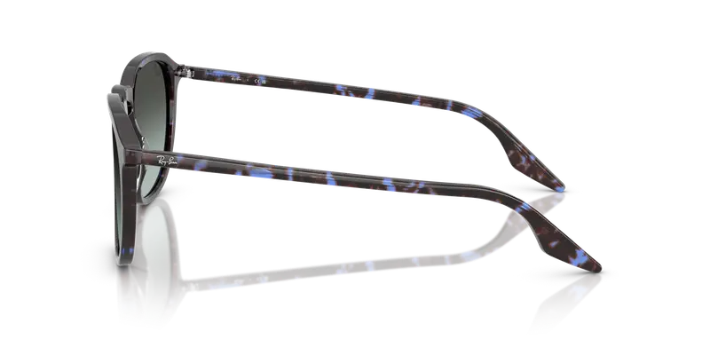 Ray - Ban Unisex RB2203 1430GK Occhiali da sole Acetato Blu Grigio Squadrata Normale Sfumato miniatura 3