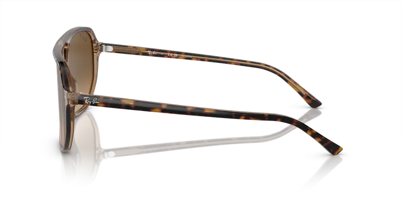 Ray - Ban Unisex RB2205 BILL ONE 1292M2 Occhiali da sole Acetato Oro Marrone Geometrica Polarizzata Sfumato miniatura 3