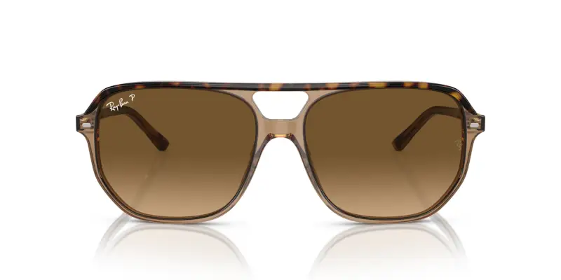 Unisex RB2205 BILL ONE 1292M2 Occhiali da sole Acetato Oro Marrone Geometrica Polarizzata Sfumato miniatura 3