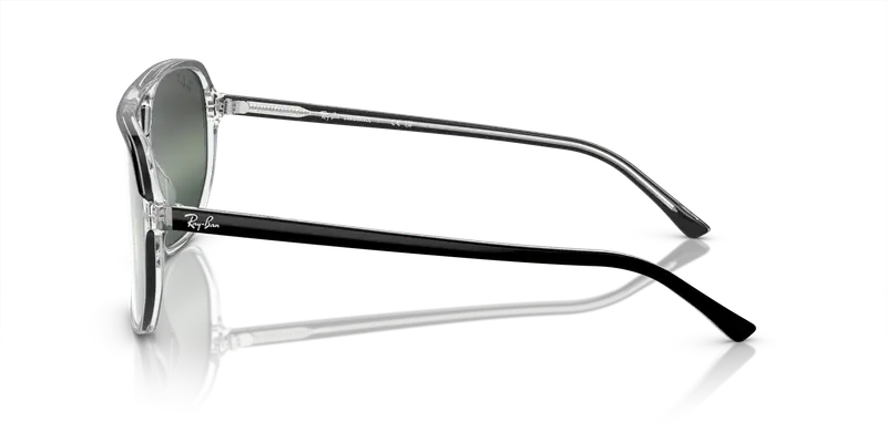 Ray - Ban Unisex RB2205 BILL ONE 1294G6 Occhiali da sole Acetato Nero Argento Geometrica Polarizzata Specchiato miniatura 3