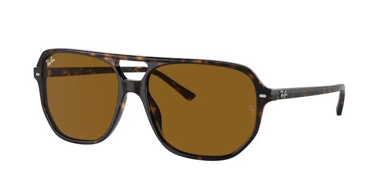 Ray - Ban Unisex RB2205 BILL ONE 902/33 Occhiali da sole Acetato Tartaruga Marrone Geometrica Normale