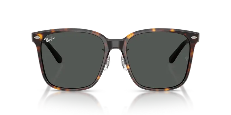 Ray - Ban Unisex RB2206D 710/87 Occhiali da sole Acetato Tartaruga Grigio Squadrata Normale miniatura 2