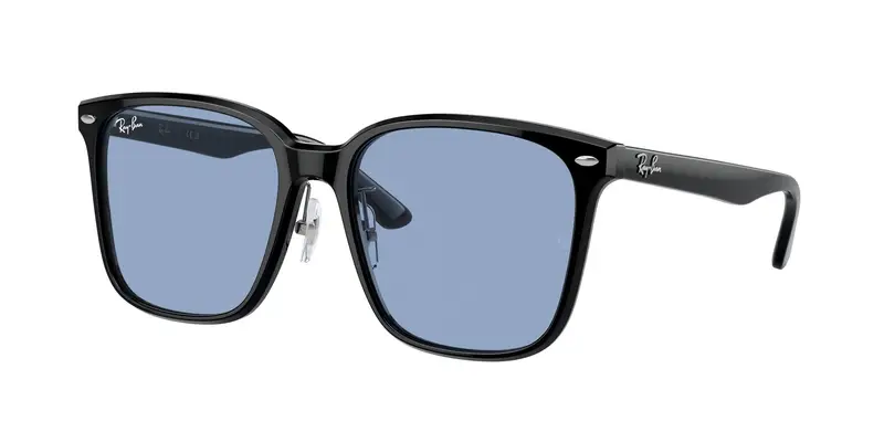 Ray - Ban Unisex RB2206D 901/72 Occhiali da sole Acetato Nero Blu Squadrata Normale