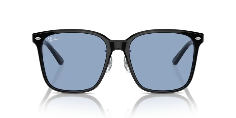 Ray - Ban Unisex RB2206D 901/72 Occhiali da sole Acetato Nero Blu Squadrata Normale miniatura 2