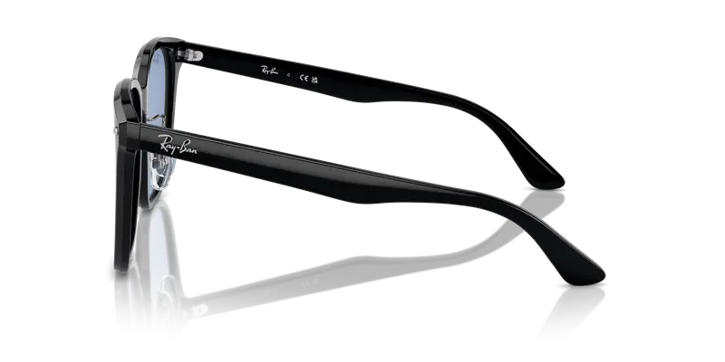 Ray - Ban Unisex RB2206D 901/72 Occhiali da sole Acetato Nero Blu Squadrata Normale miniatura 3