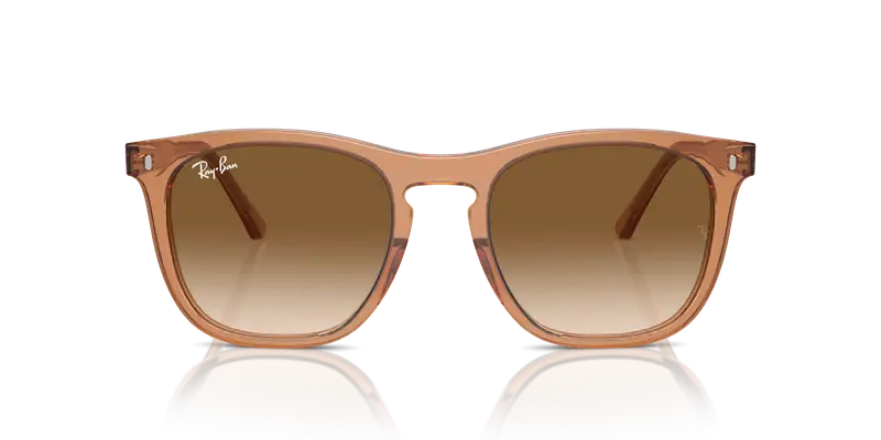 Ray - Ban Unisex RB2210 676451 Occhiali da sole Acetato Marrone Marrone Squadrata Normale Sfumato miniatura 2